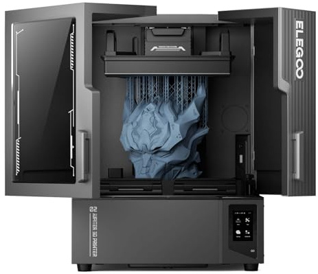 ELEGOO Jupiter 2 Resin 3D Printer, 16K Large MSLA, Auto-Leveling, Wi-Fi | 16K large MSLA printer, build size 302.4x161.98x300mm, auto-leveling, heated resin tank, resin feeding, Wi-Fi