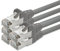1aTTack CAT5 SFTP foil and braid-shielded network cable with 2x RJ45 connector set (5 pieces) 1m gray