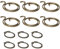 Northern DIY Door Handle Spring Repair Kit (six 2 Turn, 2mm Thick coils Plus six circlips)