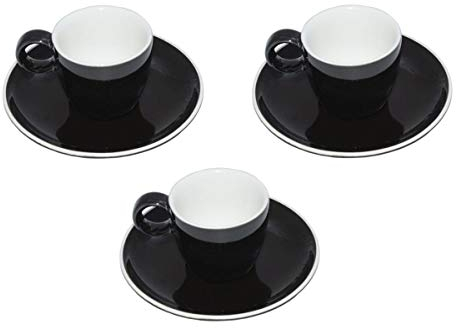 Espressotasse mit Untertasse 0,1 Liter schwarz Set