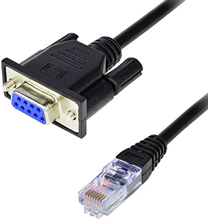 RJ45 a RS232, COOSO DB9 9-pin porta seriale femmina a RJ45 femmina Cat5 Ethernet LAN Console 9,8 ft/3 metri