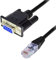LFHUKEJI RJ45 zu RS232, DB9 9-poliger serieller Schnittstellen-Stecker zu RJ45-Buchse, CAT5/6-Ethernet-LAN-Konsole, 3 meter weiblicher Hafen