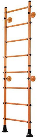 NiroSport FitTop M4 Indoor Sprossenwand in Blau / 210 cm/s Klettergerüst Indoor für Kinderzimmer/leicht montierbare Kletterwand/Turnwand für max. Belastung bis 130 kg
