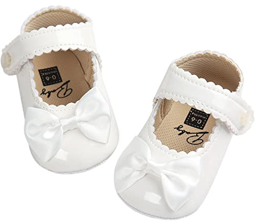 Infant Newborn Baby Girls Mary Jane First Walkers Flats Soft Sole Shoes