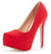 DREAM PAIRS Women's Slip On Stiletto High Heel Platform Dress Court Shoes SWAN_30,Size 5,Red/Suede,SWAN_30
