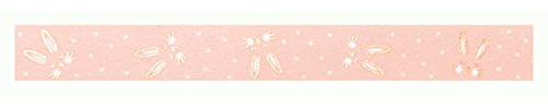folia 26128 - Washi Tape, Klebeband aus Reispapier, Hotfoil Rosegold Hase, 1 Rolle ca. 5 m x 15 mm - ideal zum Verzieren und Dekorieren