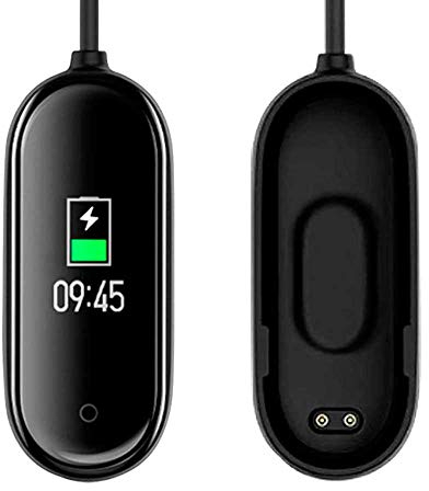 OcioDual Cable USB Remplacement du Cordon Adaptateur Chargeur pour Xiaomi Mi Band 4 Noir Charging Charger Data Sync Dock Replacement Black for