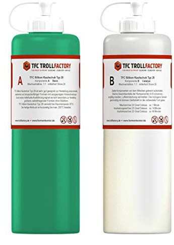 TFC Troll Factory Silikon Kautschuk Typ 28 Abformsilikon mittelhart 1:1 RTV NV Dubliersilikon 2kg