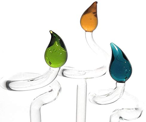 3 Stück Orchideenstab Zipfelspitze Glas (längenverstellbar)