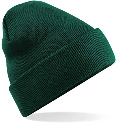 MKR Beanie Hat Men’s Women’s Unisex Warm Soft Knit Cuffed Winter Hat - Dark Green