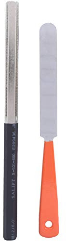 Lima de preparación de trastes de guitarra 2 uds herramientas de reparación de trastes de acero inoxidable con mango de goma para instrumentos de cuerda de ukelele