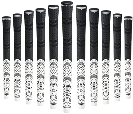 Mile High Life Avid Golfschlägergriffe, 3, 13-teiliges Set, Golfgriffe, Multi-Compound-Gummigriff, Standard-Jumbo-Größe (13 Packungen, weiß, Standard)