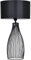 Light-Home Lampenschirm Tischlampe Modern - Elegante Nachttischlampe für Schlafzimmer Wohnzimmer - Tischleuchte E27 65x35 cm – Schwarz/Schwarz