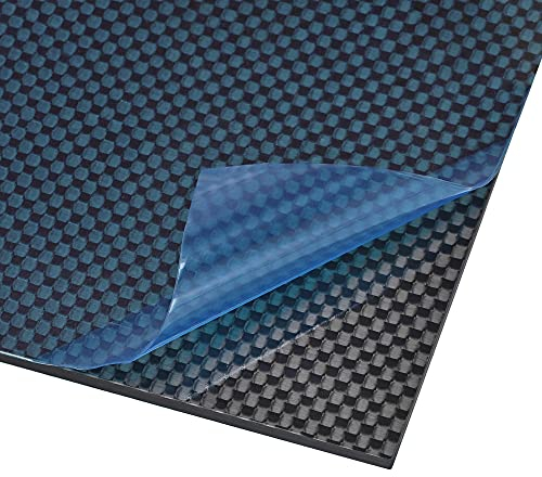sourcing map Carbono Fibra Placa Panel Hojas 250mm x 100mm x 2.5mm Carbono Fibra Tablero (Llanura Brillante)