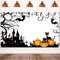 Halloween Banner, Halloween Party Deko Happy Halloween Hintergrund für Mach Ein Foto, Wall Decor Large Stoff 180 * 110Cm
