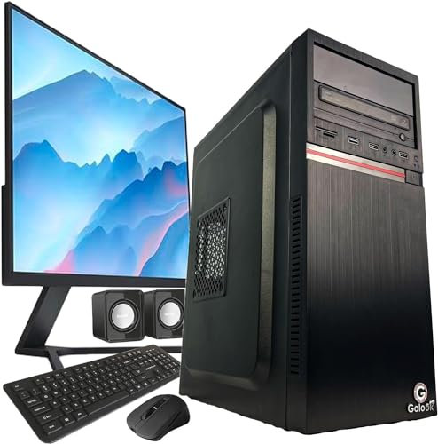 Golook • PC Desktop Fisso Lavoro Ufficio Completo • i7 • 32GB • SSD 1TB • WiFi • Monitor 24 • Tastiera Mouse Wireless • Windows 11 Pro • Lettore Masterizzatore CD/DVD • Computer