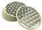 Lot de 6 dessous de verre en bois de bouleau - Diamètre : 10 cm - Pour boissons, café, thé, décoration de méditation - Motif fleur de vie