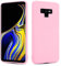 SHAANS Case For Samsung Galaxy NOTE 9 TPU Silicone Rubber Phone Case Soft Matt Finish (Pink)