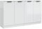 vidaXL 2X Sideboard mit Türen Kommode Anrichte Schrank Beistellschrank Mehrzweckschrank Standschrank Hochglanz-Weiß 60x30x70cm Holzwerkstoff