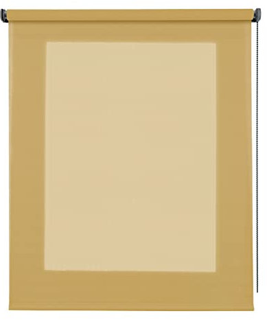 STORESDECO Lichtrollo Plus, Premium-Rollo mit Metallic-Finish. Modernes, dekoratives Rollo in Textiloptik für Fenster und Türen bis 200 cm! | Deco Gelb, 60 cm x 180 cm