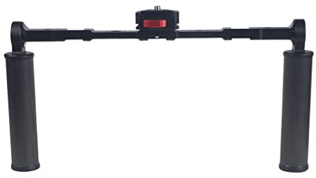 FEICHAO 360° Dual Handheld Grip Holder Gimbal Handle Stabilizer Rig 1/4 3/8 Positionierungsloch kompatibel mit GoPro11 Insta360 DSLR Kamera (Handheld Holder + Typ-V Platte)