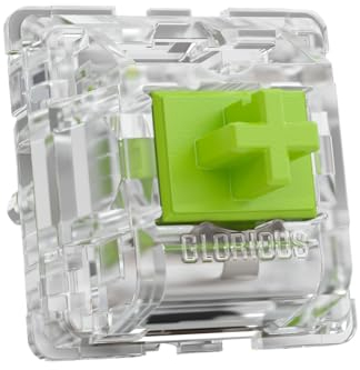 Glorious Gaming 36x Raptor Mechanical Keyboard Switches (Clicky) - Fits GMMK 2 / PRO Keyboards & GMMK Numpads, Tactile Bump, Transparent Design for Max RGB, 55g Actuation, 5-Pin Mount - Lubed