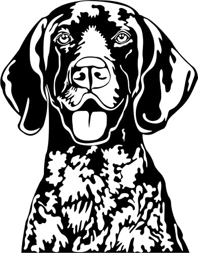 Autoaufkleber/Sticker/für Innen und Außen 28 cm schwarz Hund Deutsch Kurzhaar 01