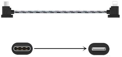 JLANDA Cavo Dati for DJI Mavic 3/Ari 2/2S/Mini 2/Mini 3 PRO Drone iOS Type-C Adattatore Micro-USB Cavo connettore Tablet Cavo telefonico (Color : 15cm iOS)