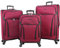 Dejuno Oslo Gepäck-Set, leicht, erweiterbar, 3-teilig, Burgunder, 3-Piece Set, Oslo 3-teiliges leichtes, erweiterbares Spinner-Gepäck-Set
