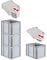PROREGAL SuperSparSet 4x Eurobox NextGen Economy mit Scharnierdeckel & roten Verschlüssen | Griffe geschlossen | HxBxT 32x30x40cm | 30 Liter | Eurobehälter Transportbox Transportbehälter