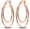 NARMO 925 Sterling Silver Hoop Earrings for Women Big Simple Hoops Rose Gold Double Hoop Earrings Jewelry Gifts Silver Hoops