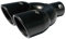 Simoni Racing Auspuffblende Doppel Rund Edelstahl - Schwarz - Ø90xL240mm - Anschluß ->34-57mm