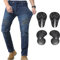 CTBQiTom Pantalones Vaqueros de Moto para Hombre, con Armadura CE Extraíble,Azul,M=32W/30L