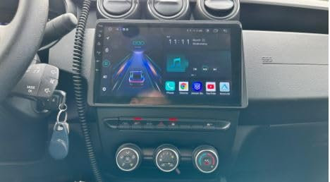 Estock1 Android 13 Autoradio Carplay Android Auto WLAN Kompatibel mit Dacia Duster HM 2 2018 2021 Lenkradsteuerung Bluetooth Mirrorlink
