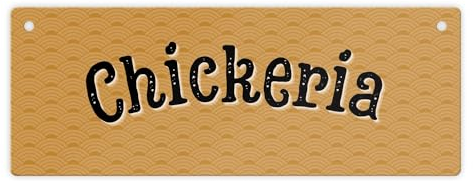 Chickeria Hühnerstall Metallschild L in 10,5x28cm