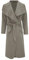 Women Long Waterfall Italian Duster Coat, Ladies Long Sleeve Oversized French Belted Trench Open Jacket, Adult Celebrity Winter Cardigan Cape With Pockets UK Plus Size 8-22, (Light grey-12-14)