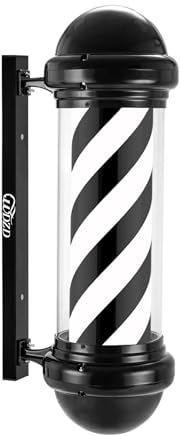WDZD 73 cm Negro Poste Barbero Barber Pole