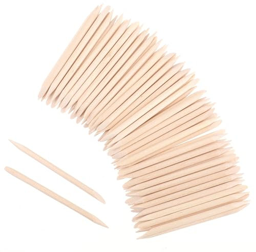 200 Pieces Orange Sticks for Nails Wood Cuticle Pusher Sanding Sticks Double Sided Fine Detailing Sanding Sticks Cuticle Pusher Remover Manicure Pedicure Tool