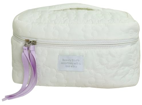 Kosmetiktasche für Damen, Kosmetiktasche, Kosmetiktasche, Kosmetiktasche, große Kapazität, wasserdicht, für den täglichen Gebrauch, weiß