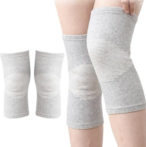 YushengTai Lot de 4 genouillères en bambou pour femme et homme - Genouillère pour l'arthrose - Genouillère de sport pour basketball, volley-ball, course, randonnée, sport, taille XL