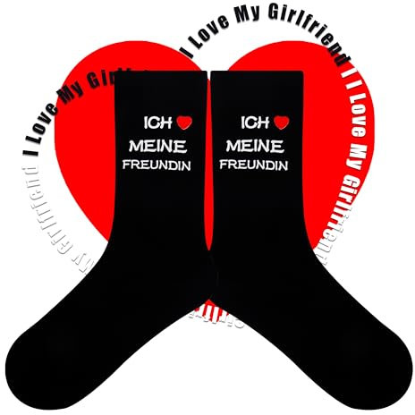 Jeasona Geschenk für Ihn Valentinstag Socken 43-46 für Freund Lustige Ich Liebe Dich Geschenke für Männer Geburtstag Partner Geschenke Jahrestag