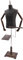 LENDISIY Schneiderpuppe Männliche Ankleideform Höhenverstellbarer Schaufensterpuppen-Körper-Torso Schaufensterpuppen Mann Kleiderpuppe Mannequin zum Ausstellen und Nähen