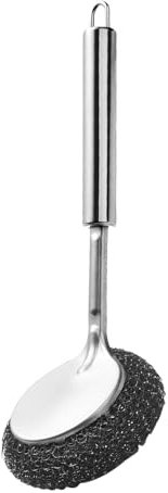 Geschirr aus Stahlwolle, Bürste aus Edelstahl mit Griff | Küchenreiniger aus Metall mit langem Griff, Geschirrreiniger aus Metall für die Reinigung der Küche,