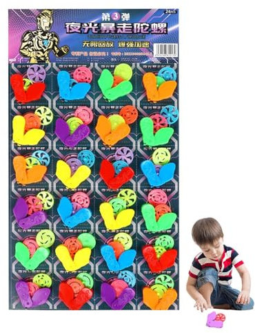 Kinder-Spinner-Tops,Kinder-Top-Spinner | 24 Stück pädagogische Finger-Gyroskop-Kreisel | Im Dunkeln leuchtende Kreisel, multifunktionales Gyroskop-Spielzeug für Gleichgewichts- und Koordinationsfähigk