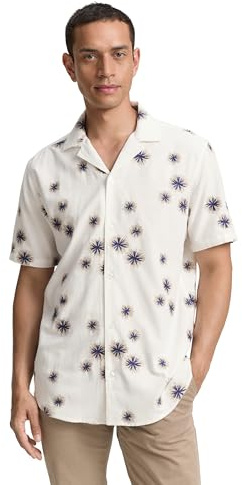TOM TAILOR Herren Regular Fit Kurzarmhemd im Hawaii-Look