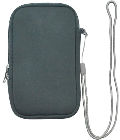 Housse Smartphone en Néoprène,Housse Universelle pour Téléphone Portable 6,5,Pochette de Protection avec Dragonne,Gris