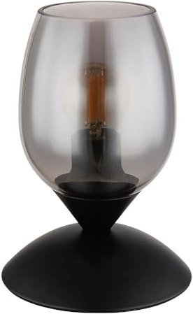 Globo Tischlampe Nachttischlampe Tischleuchte Rauchglas Touch Schlafzimmerlampe H 18cm