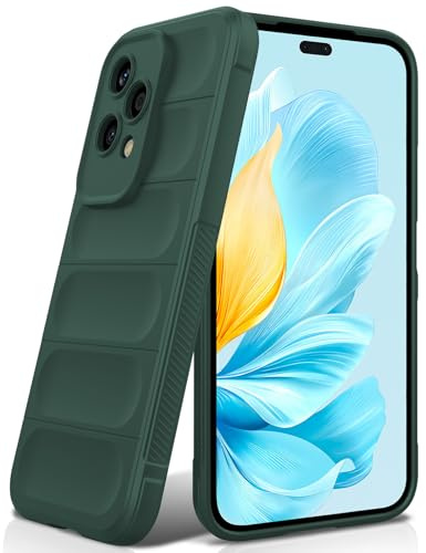 BonYonka Cover in Silicone per Honor 200 Lite, Verde | Design Ondulato Antiurto, Fodera in Microfibra Antigraffio, Touch Morbido Setoso, Protezione Anticaduta di Grado Militare