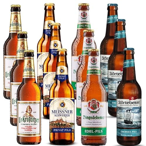 (Bierpaket 4 verschiedene Biere aus Deutschland 12 Flaschen 0,5 Liter)