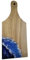 BLUSUPERSHOP TAGLIERE 12X28 cm art1 LEGNO DA APPENDERE con O SENZA e resina epossidica effetto mare onde spiaggia sassi sabbia sono sempre differenti, fatti a mano
